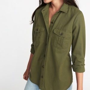 !!SALE!! Green Shirt Jacket Old Navy with Pockets